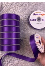 Saten Biye 2cm- 25mt- Eflatun