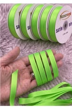 Saten Biye 2cm- 25mt- Fosforlu Yeşil