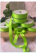 Saten Biye 2cm- 25mt- Fosforlu Yeşil