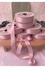 Saten Biye 2cm- 25mt- Şeker Pembe