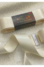 Saten Kurdele 2cm-10mt-krem(103)
