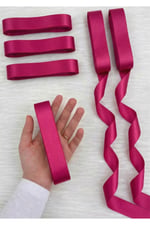 Saten Kurdele 3cm-10mt-fuşya(803)