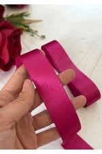 Saten Kurdele 3cm-10mt-fuşya(803)