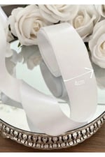 Saten Kurdele 4cm-10mt-beyaz(101)