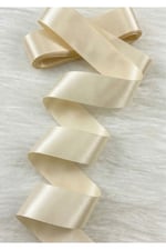 Saten Kurdele 4cm-10mt-krem(103)