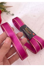 Saten Simli Kurdele 2cm-10mt-fuşya(803)