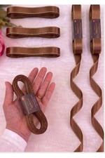 Saten Simli Kurdele 2cm-10mt-kahverengi(208)