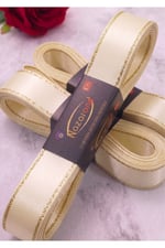 Saten Simli Kurdele 2cm-10mt-krem(103)
