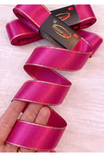 Saten Simli Kurdele 3cm-10mt-fuşya