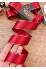 Saten Simli Kurdele 3cm-10mt-kırmızı(1102)