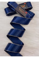 Saten Simli Kurdele 3cm-10mt-lacivert(1111)