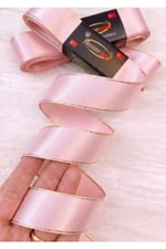 Saten Simli Kurdele 3cm-10mt-pembe