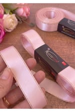 Saten Simli Kurdele 3cm-10mt-pembe