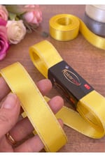 Saten Simli Kurdele 3cm-10mt-sarı