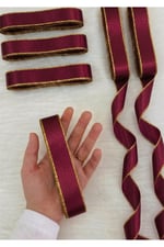 Saten Simli Kurdele 6cm-10mt-bordo(1007)