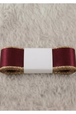 Saten Simli Kurdele 6cm-10mt-bordo(1007)