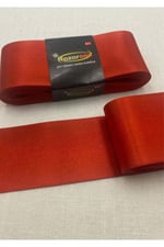 Saten Simli Kurdele 6cm-10mt-kırmızı(1102)