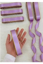 Saten Simli Kurdele 6cm-10mt-lila