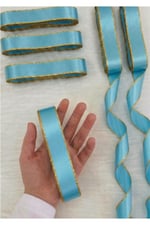 Saten Simli Kurdele 6cm-10mt-mavi