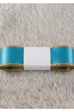 Saten Simli Kurdele 6cm-10mt-mavi