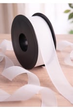 Şifon Kurdele 2,5cm-20mt-beyaz(101)