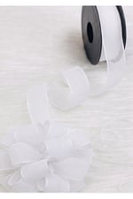 Şifon Kurdele 2,5cm-20mt-beyaz(101)