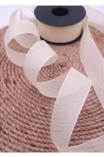 Şifon Kurdele 4cm-20mt-krem(103)