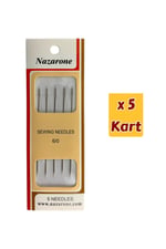 YORGAN İĞNE NO:6/0 5 KART(25 ADET İĞNE)