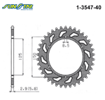1-3547-40 ARKA DİŞLİ