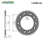 1-4499-45 ARKA DİŞLİ