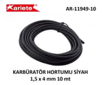 ARIETE KARBÜRATÖR HORTUMU SİYAH 1,5 x 4 mm 10 mt