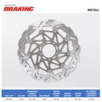BRAKING DUCATI MOSTER 1200 / MULTISTRADA 1200-1260 S / PIKESPEAK DALGALI ÖN PERFORMANS FREN DİSKİ (SOL)