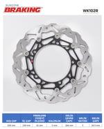 BRAKING TRIUMPH SPEED TRIPLE 1050 / TROPHY 1215 DALGALI ÖN PERFORMANS FREN DİSKİ (SAĞ)