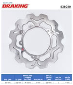 BRAKING YAMAHA MAJESTY 400 / T-MAX 530-560 DALGALI ÖN FREN DİSKİ
