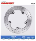 BRAKING YAMAHA MT-07 / XSR / MT-09 / XSR / XTZ 700 YUVARLAK ARKA FREN DİSKİ