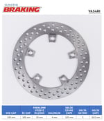 BRAKING YAMAHA R6 / R1 / MT-10 YUVARLAK ARKA FREN DİSKİ