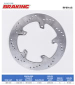 BRAKING YAMAHA X-MAX 125-250-400 / MAJESTY 400 / T-MAX 500-530 YUVARLAK ÖN FREN DİSKİ