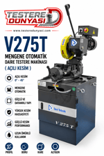 İLERİ TEKNİK V275 T MENGENE OTOMATİK DAİRE TESTERE MAKİNASI