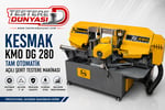 KESMAK KMO280DG SULU ÇAPAKSIZ AÇILI DÖNER GÖBEK TAM OTOMATİK ŞERİT TESTERE MAKİNASI