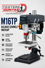 OZCO M16TP KILAVUZ ÇEKMELİ MATKAP TEZGAHI