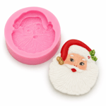 1056 - Silikon Kalıp Mum Kalıbı - Noel Baba Tabak