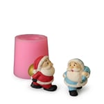 1102 - Silikon Kalıp Mum Kalıbı - Heybeli Noel Baba