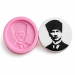 1259 - Silikon Kalıp Mum Kalıbı - Atatürk