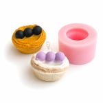 1329 - Silikon Kalıp Mum Kalıbı - Üzüm Taneli Cupcake