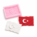 1370 - Silikon Kalıp Mum Kalıbı - Türk Bayrağı