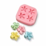 1380 - Silikon Kalıp Mum Kalıbı - 4lü Minik Lotus Çiçeği