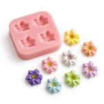 1383 - Silikon Kalıp Mum Kalıbı - Zambak Mini 4lü
