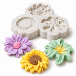 1437 -3'lü Floral Koleksiyon Silikon Kalıbı