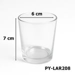 Cam Bardak Mumluk Şeffaf - PY-LAR208