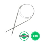 Çelik Misinalı Şiş 100 cm. 3 mm.